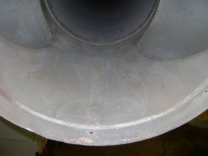 Metal duct after cleaning
